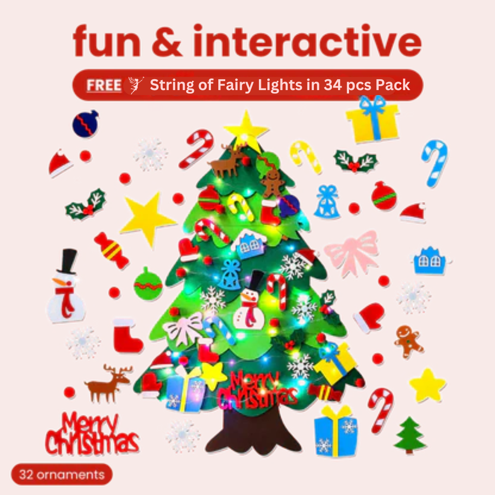 Toddler's Interactive Felt Christmas Tree