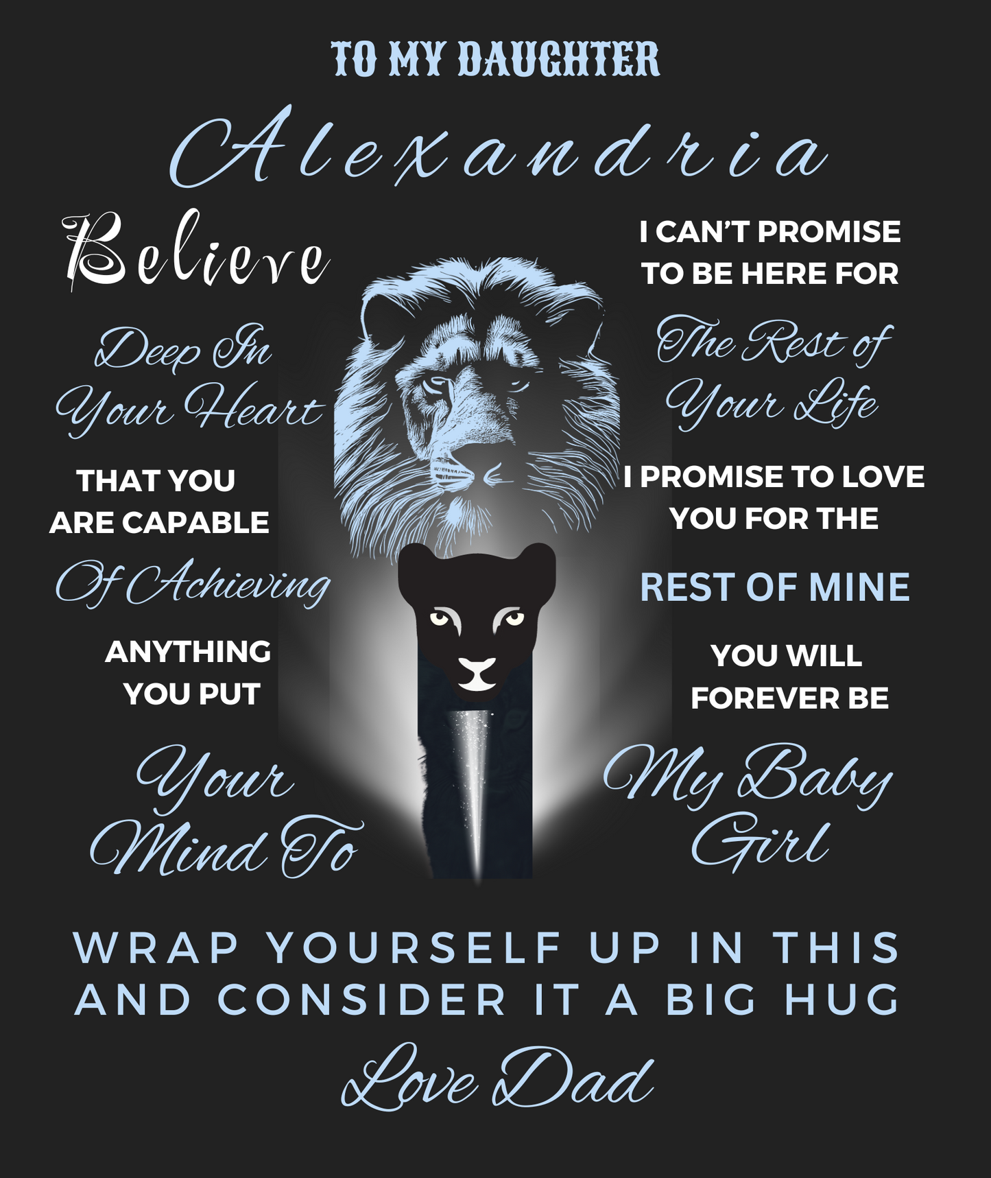 Personalize Daughter's FLM Arctic Fleece Blanket 50x60