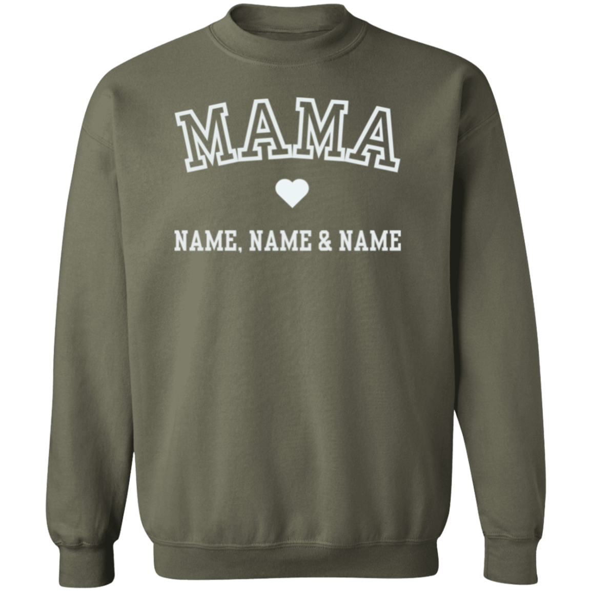 PERSONALIZED MAMA SWEATSHIRT | MOTHER'S DAY | BIRTHDAY | G180 Crewneck Pullover Sweatshirt