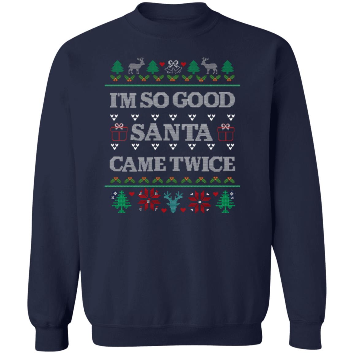 Santa Came Twice | Couples Matching Ugly Sweater