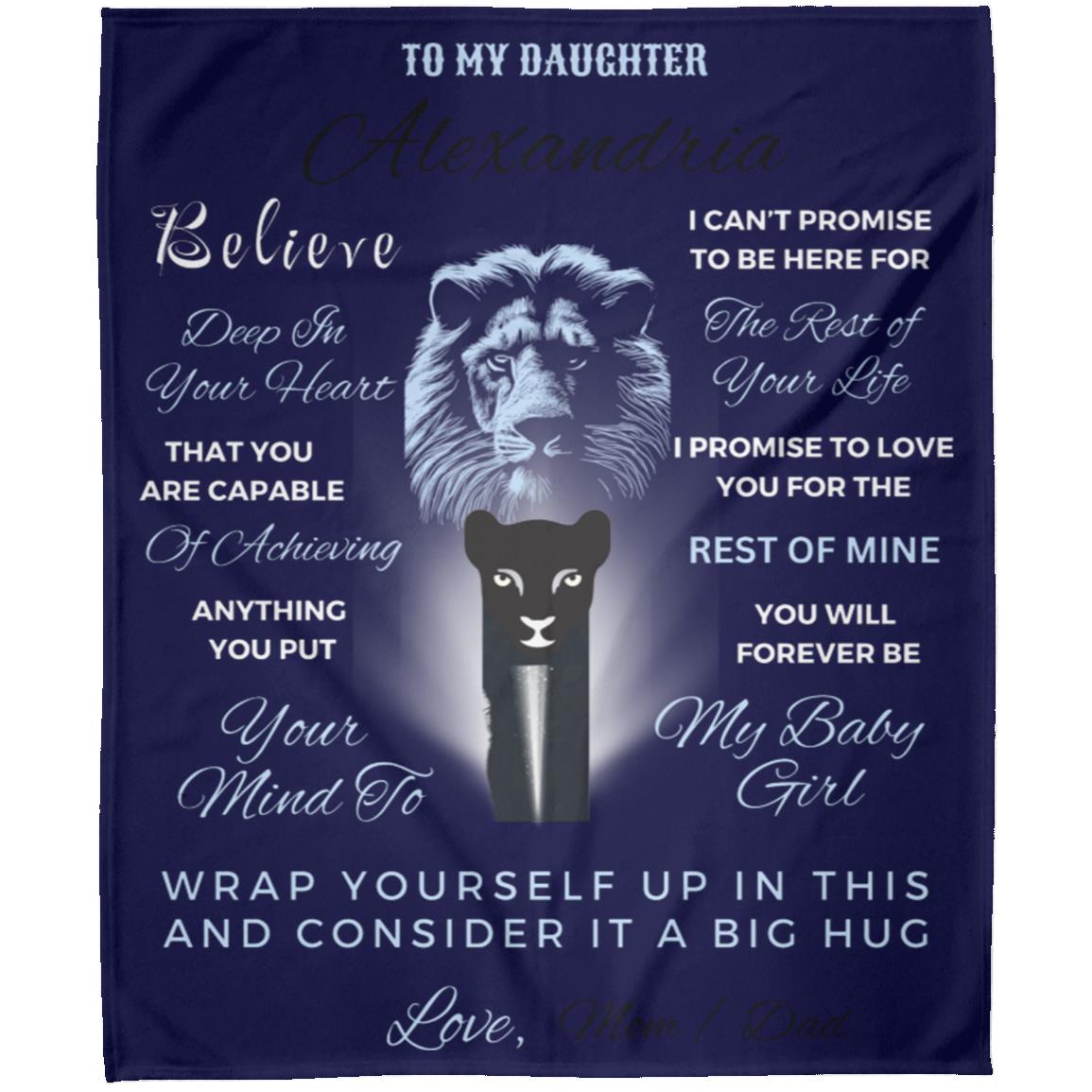 Personalize Daughter's FLM Arctic Fleece Blanket 50x60
