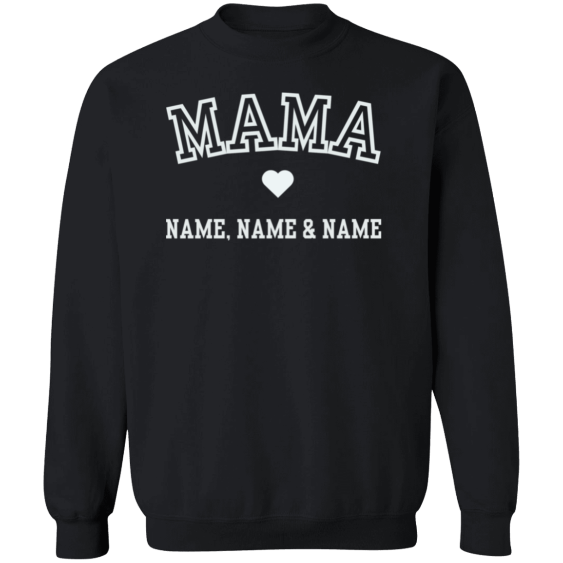 PERSONALIZED MAMA SWEATSHIRT | MOTHER'S DAY | BIRTHDAY | G180 Crewneck Pullover Sweatshirt