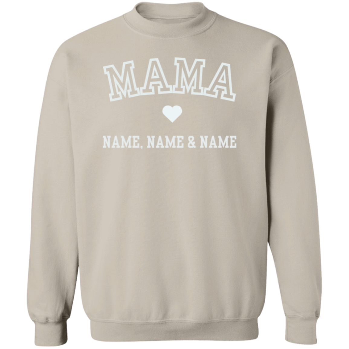 PERSONALIZED MAMA SWEATSHIRT | MOTHER'S DAY | BIRTHDAY | G180 Crewneck Pullover Sweatshirt