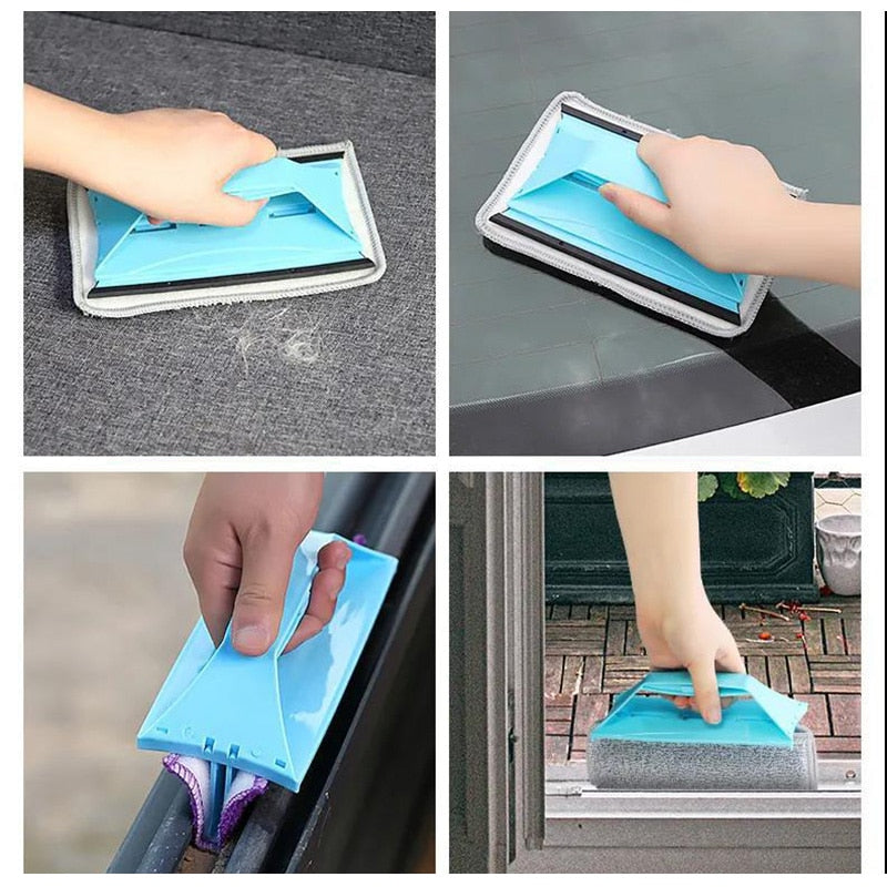 Brush For Cleaning Windows Slot Wipe Glass Groove Cleaning Brush Washing Windows Sill Gap Track Brush Cleaning Tools