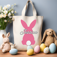 Personalized Gift Tote | Easter Basket | Girls | BE007 Canvas Tote Bag