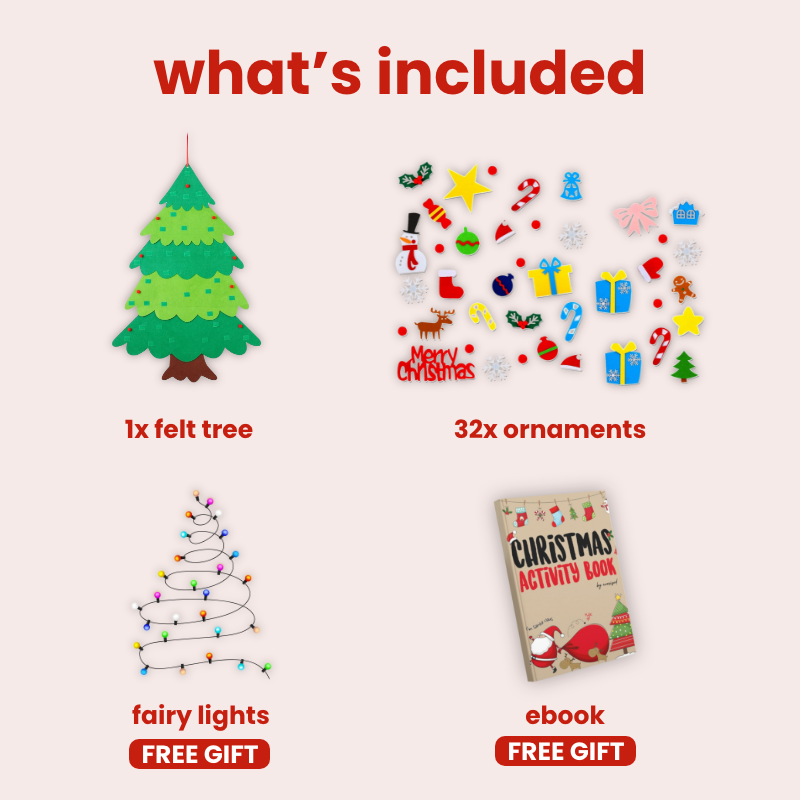 Toddler's Interactive Felt Christmas Tree