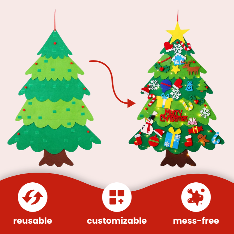 Toddler's Interactive Felt Christmas Tree