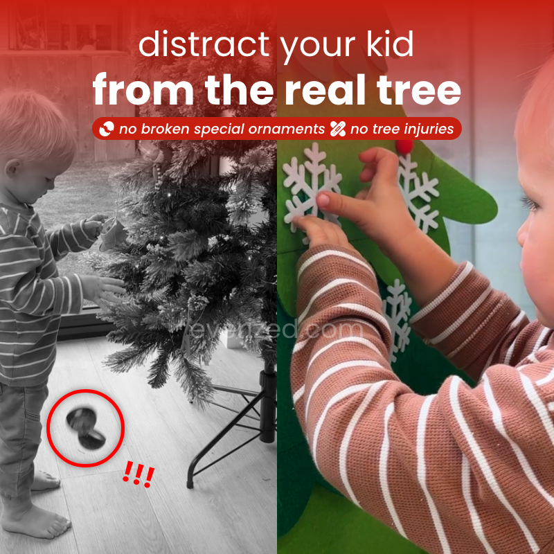 Toddler's Interactive Felt Christmas Tree