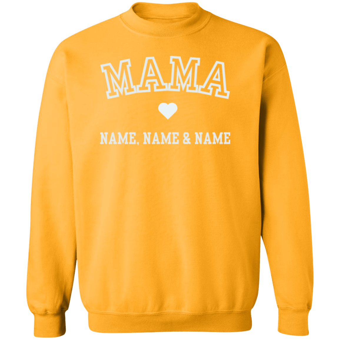 PERSONALIZED MAMA SWEATSHIRT | MOTHER'S DAY | BIRTHDAY | G180 Crewneck Pullover Sweatshirt