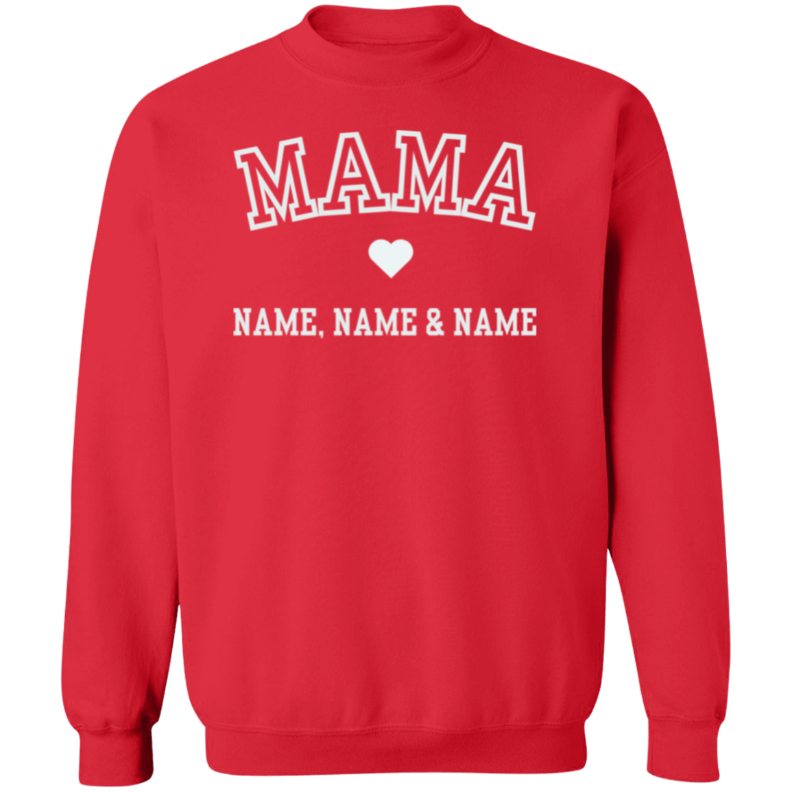 PERSONALIZED MAMA SWEATSHIRT | MOTHER'S DAY | BIRTHDAY | G180 Crewneck Pullover Sweatshirt