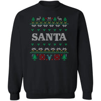 Santa Came Twice | Couples Matching Ugly Sweater G180 Crewneck Pullover Sweatshirt | His