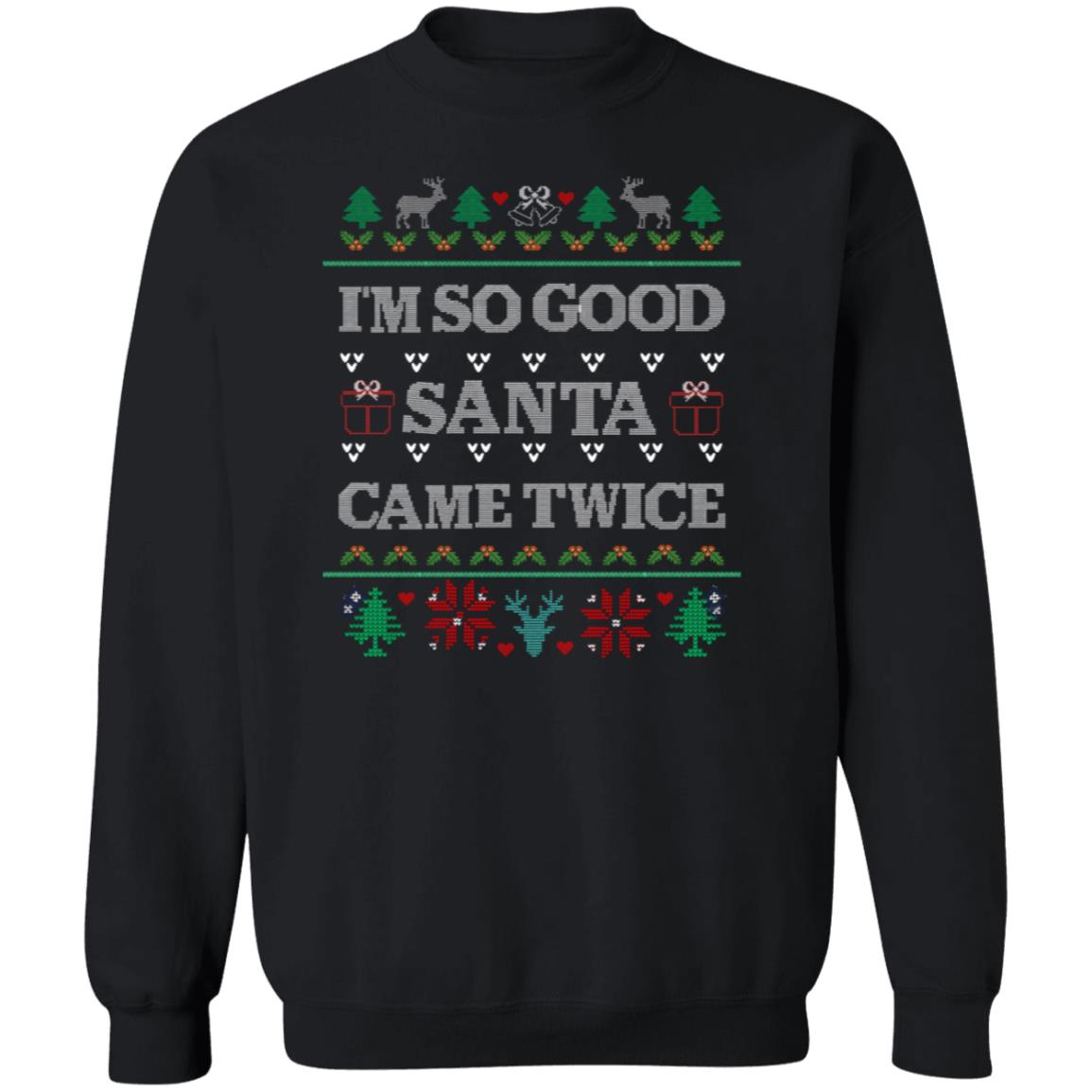 Santa Came Twice & Santa | Couples Matching Ugly Sweater