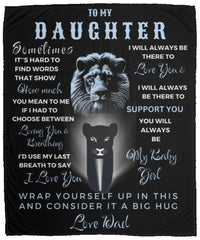 To My Daughter | VPM Cozy Plush Fleece Blanket - 50x60