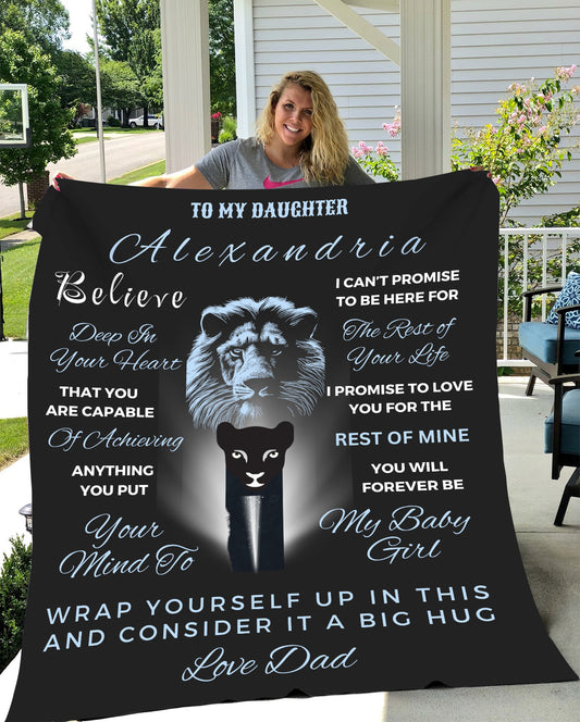 Personalize Daughter's FLM Arctic Fleece Blanket 50x60