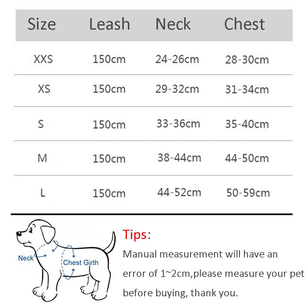 Small Dog Adjustable Harness & Leash Set