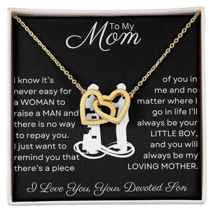 Mom, You Raised a Man | Interlocking Hearts Necklace