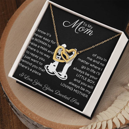 Mom, You Raised a Man | Interlocking Hearts Necklace