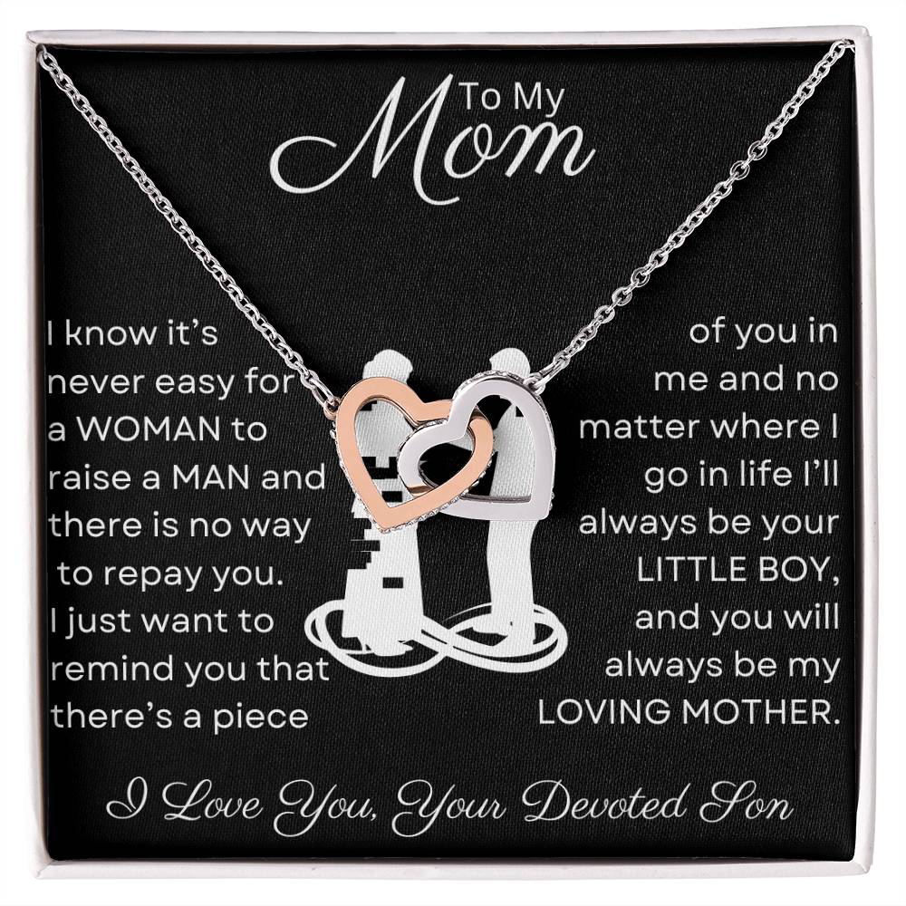 Mom, You Raised a Man | Interlocking Hearts Necklace