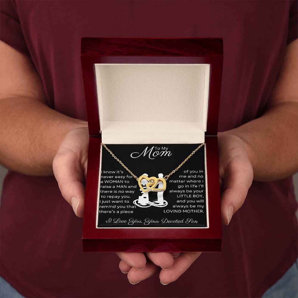 Mom, You Raised a Man | Interlocking Hearts Necklace