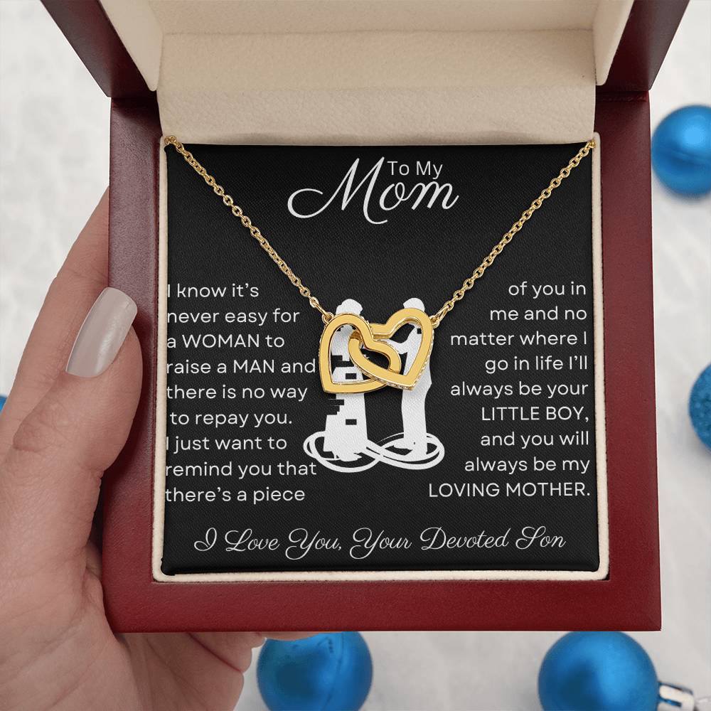 Mom, You Raised a Man | Interlocking Hearts Necklace