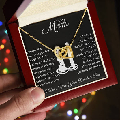 Mom, You Raised a Man | Interlocking Hearts Necklace