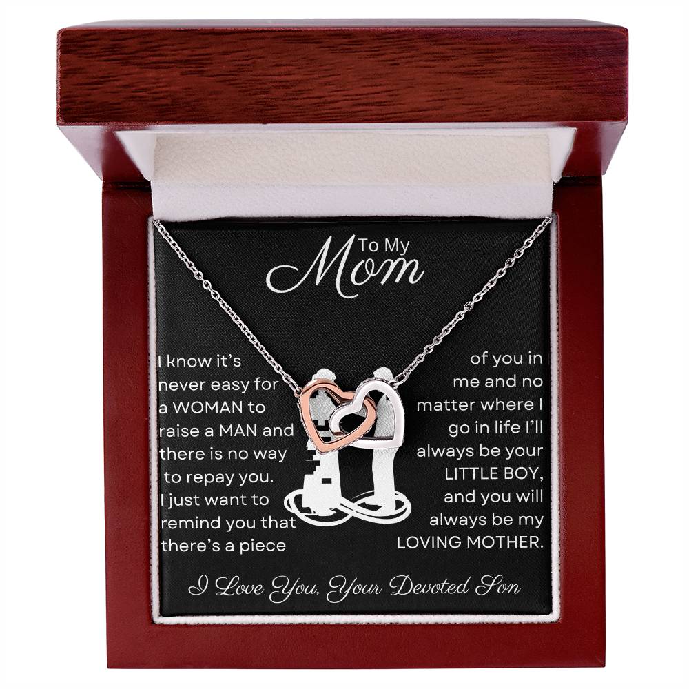 Mom, You Raised a Man | Interlocking Hearts Necklace