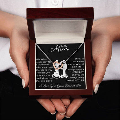 Mom, You Raised a Man | Interlocking Hearts Necklace