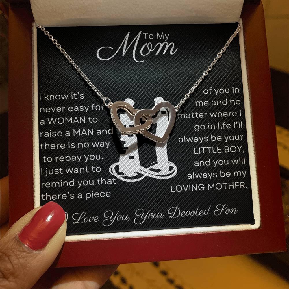 Mom, You Raised a Man | Interlocking Hearts Necklace