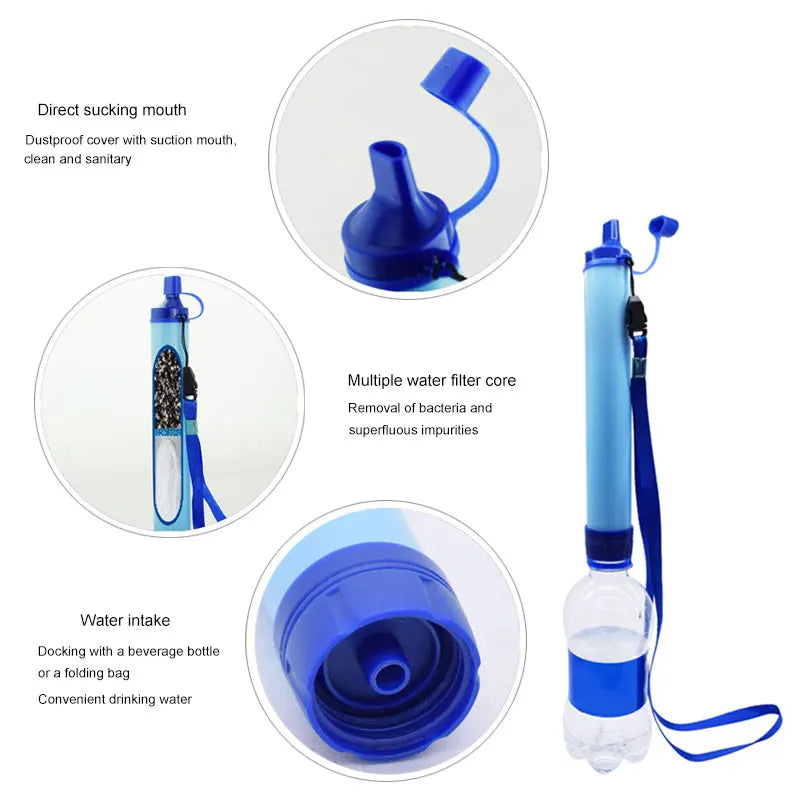 Surviflo™ Survival Water Straw | Camping Water Filter | Emergency Clean Water