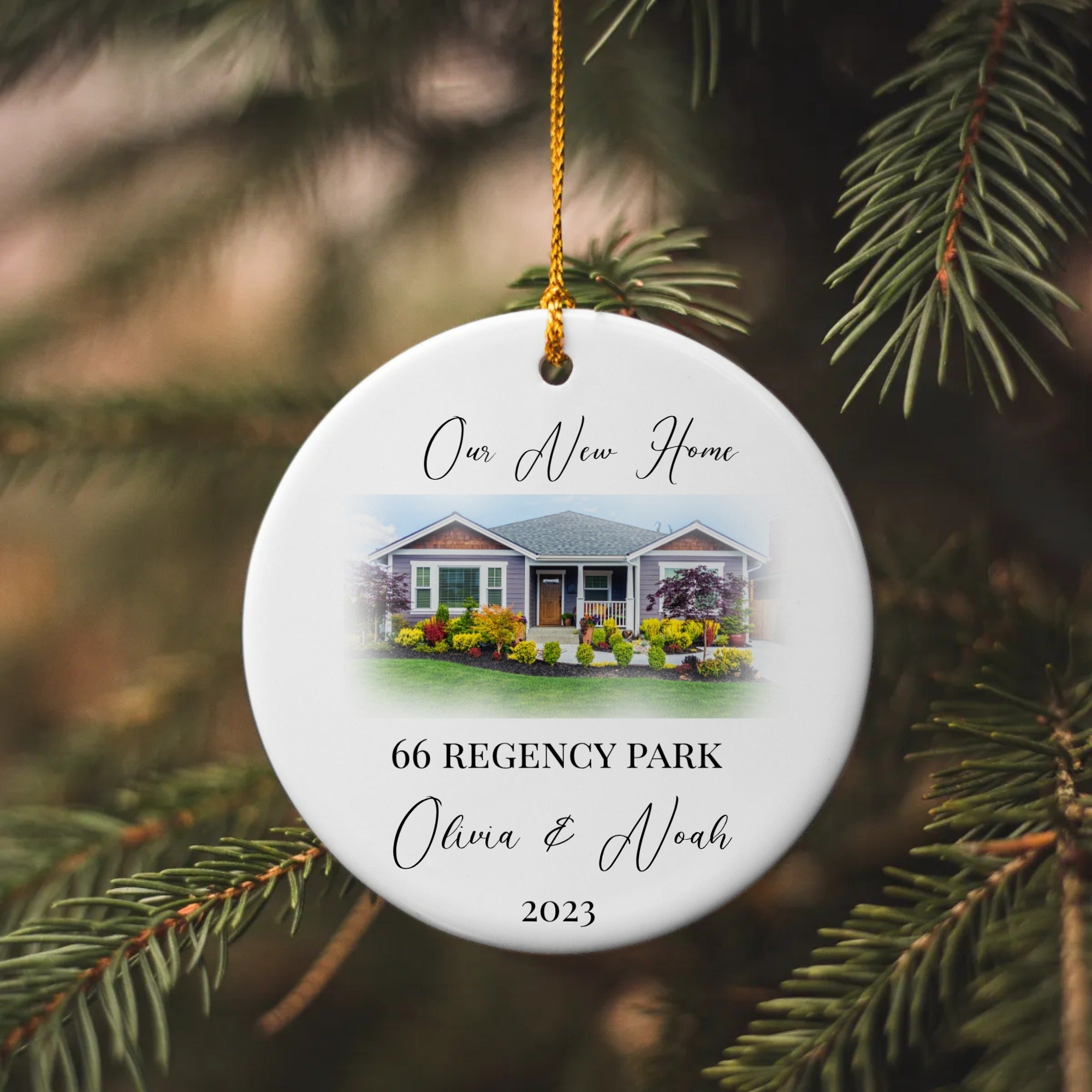 Our New Home, Fully Customizable Christmas Tree Ornament